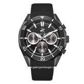 BEVERLY HILSS POLO CLUB BP3730X.051 Multi Function Full Black Silicone Strap